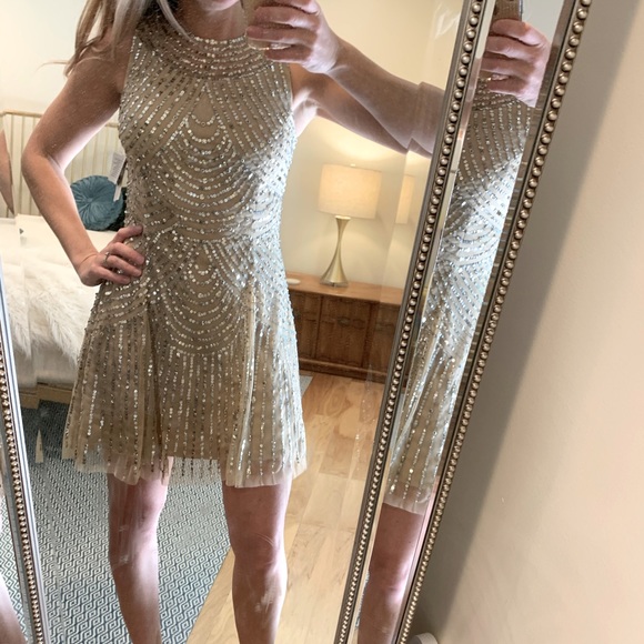 Aidan Mattox Dresses & Skirts - Aidan Mattox sequined cocktail dress 1920s look